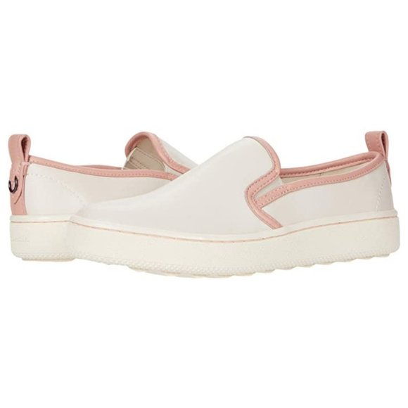 Coach Shoes - NEW Coach Slip-On Leather Sneaker Petal Pink Trim